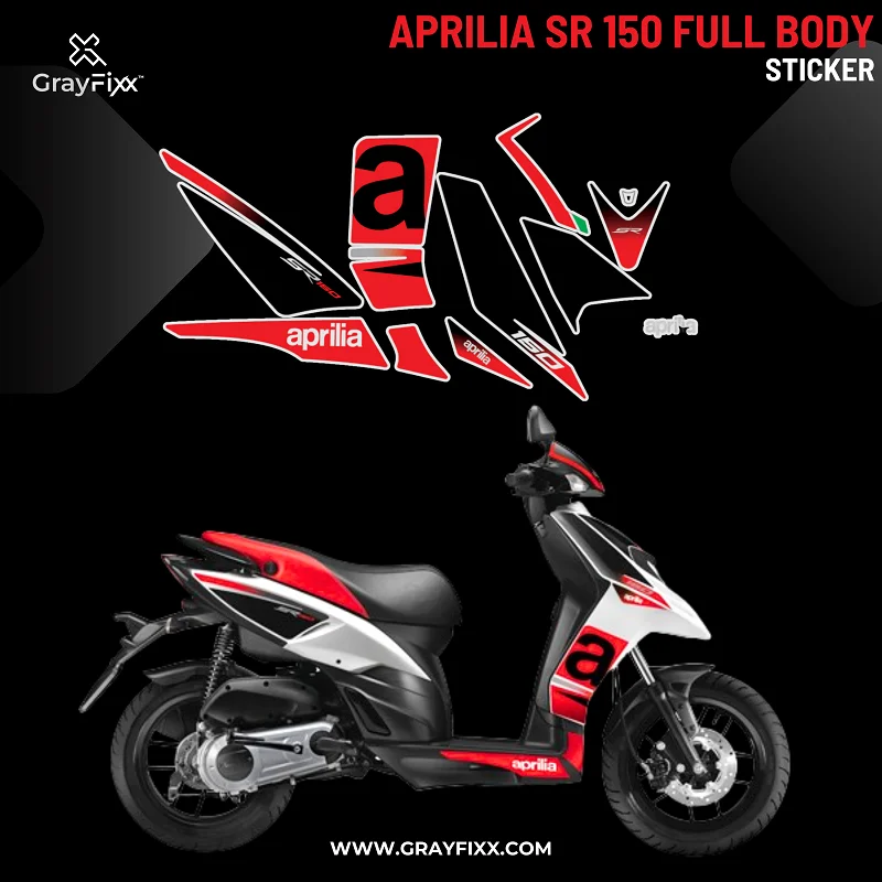 Aprilia SR 150 Full Body Sticker | Aprilia SR150 Full Graphics